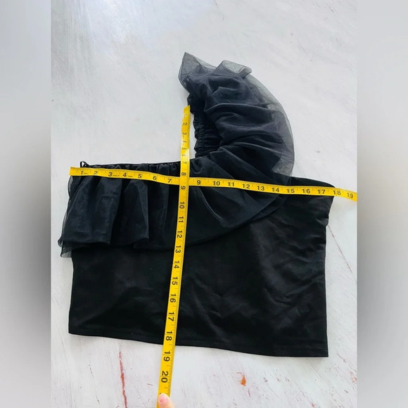 Anthropologie Sunday in Brooklyn One-Shoulder Top in Black XL NWOT $78 - Picture 7 of 11